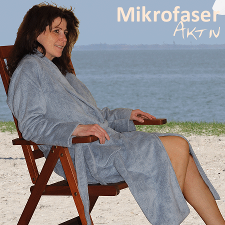 Aktiv Bademantel L/XL, Wohlf�hl-Microfleece [Schiefer]
