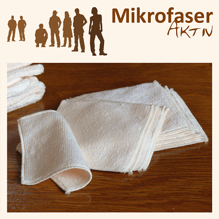 Aktiv Kosmetikpads 10er Set, Microfleece [Creme-Apricot]