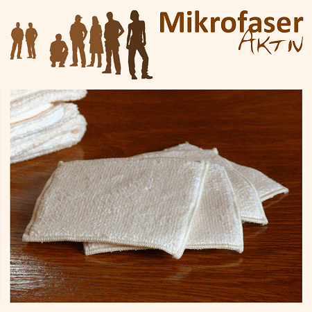 Aktiv Kosmetikpads de Luxe 4er Set, Microfleece [Creme-Apricot]
