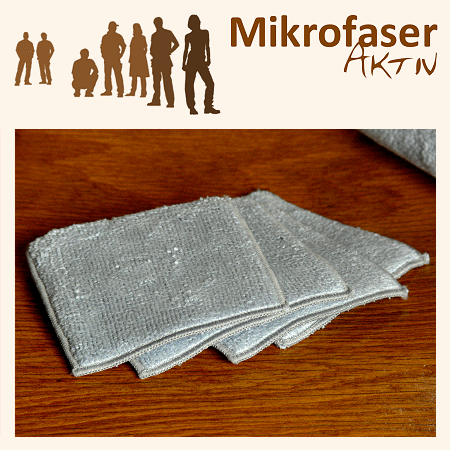 Aktiv Kosmetikpads de Luxe 4er Set, Microfleece [Schiefer]
