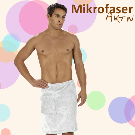 Aktiv Saunakilt 165, angenehmer Wohlf�hl-Microfleece [Wei�]